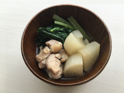 Simmered Chicken and Daikon; Japanese White Radish